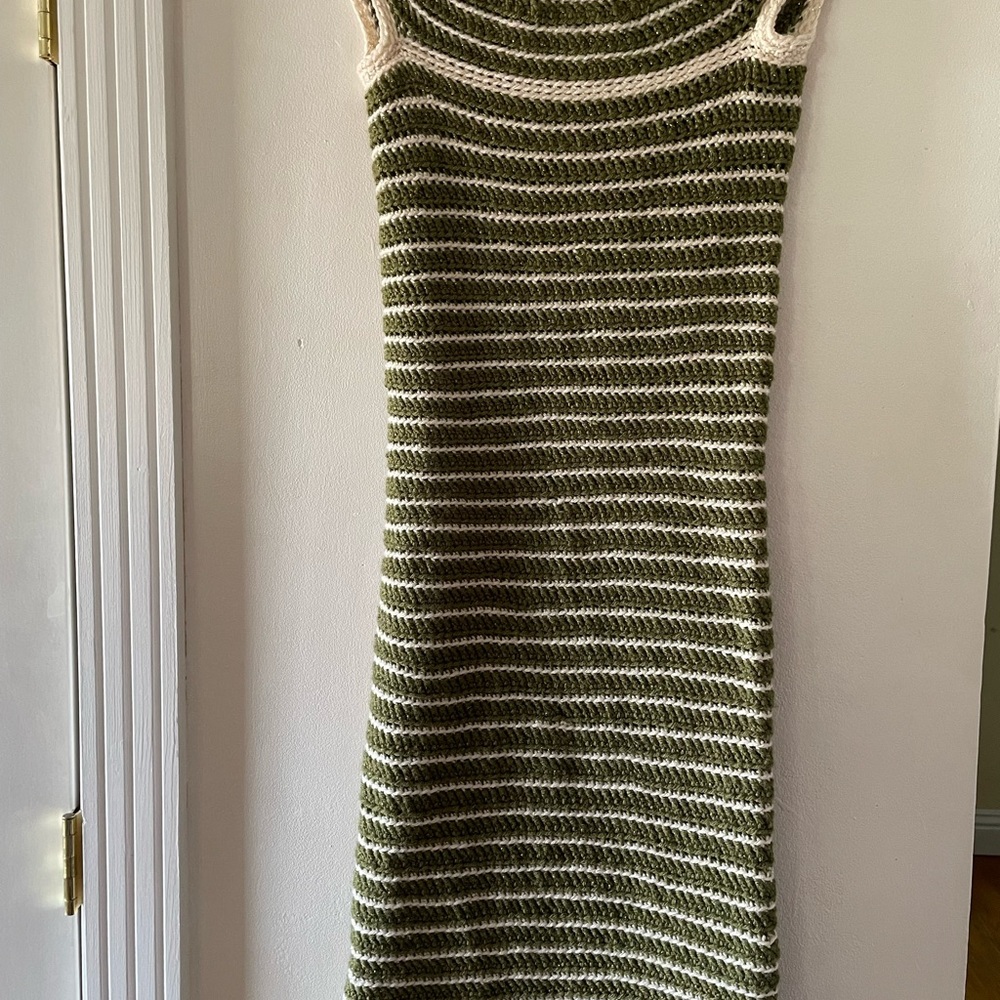 Small hand crochet sweater dress